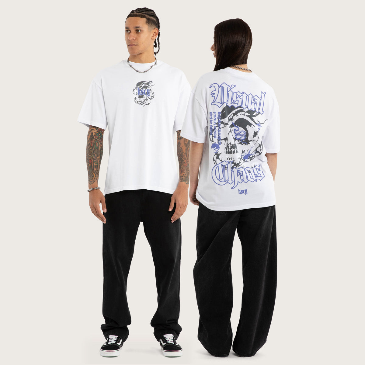 Kiss Chacey Anaconda Street Tee in Optical White