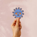 Sun Face Cerulean Blue