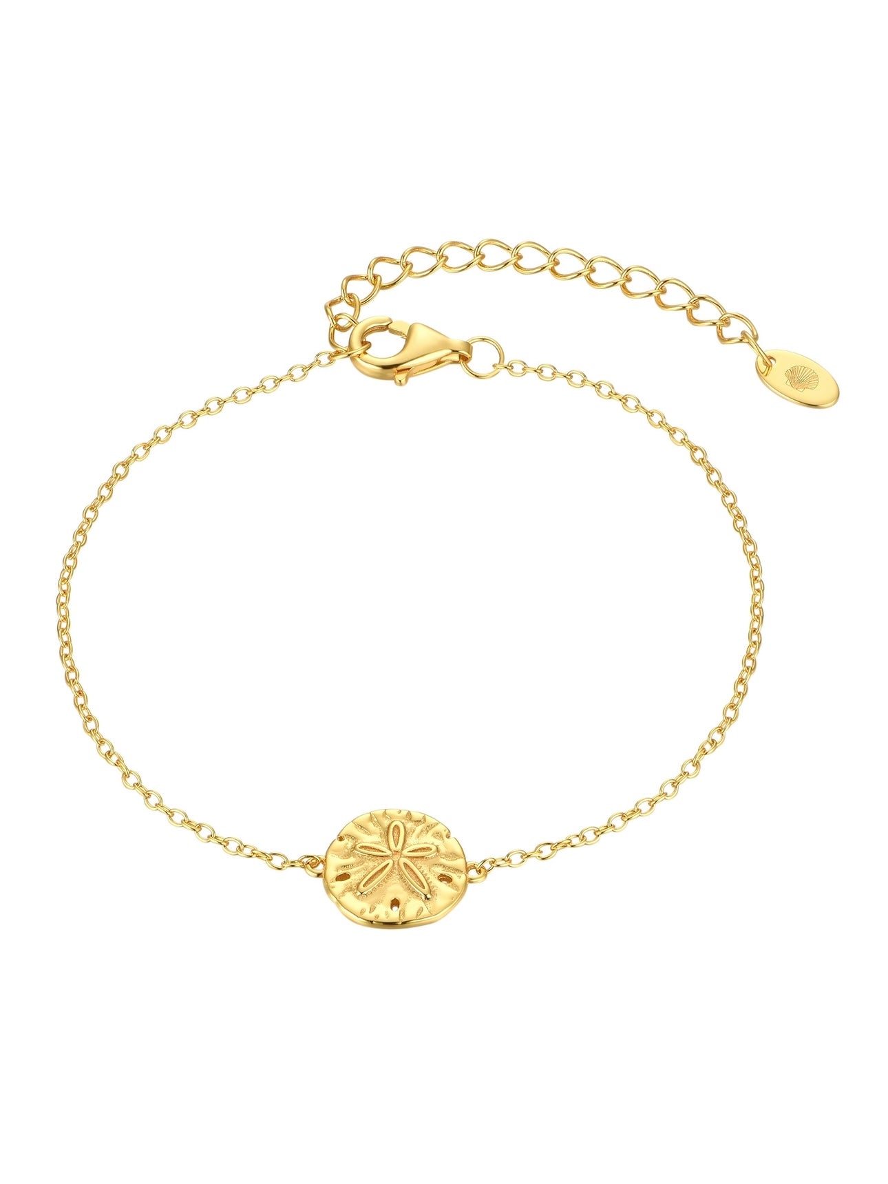 Malakai The Label Sand Dollar Bracelet in 18k Gold in Default Title