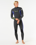 Rip Curl Mens Dawn Patrol 3/2 Chest Zip Wetsuit in Wild Berry
