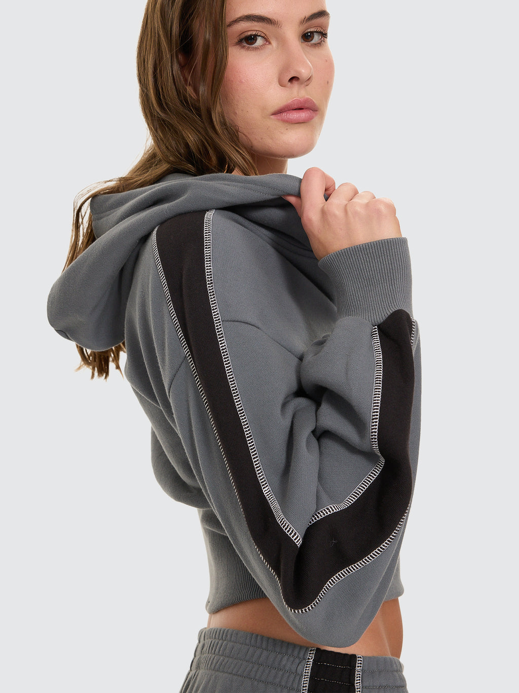 Thrills Co Division 011 Zip Hood Fleece - Petrol in Petrol