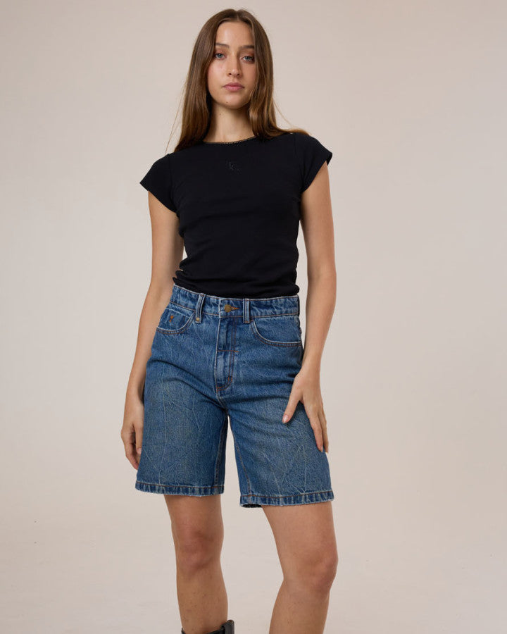 Thrills Dopamine Reagan Slouch Short - Vanish Mid Blue in Vanish Mid Blue