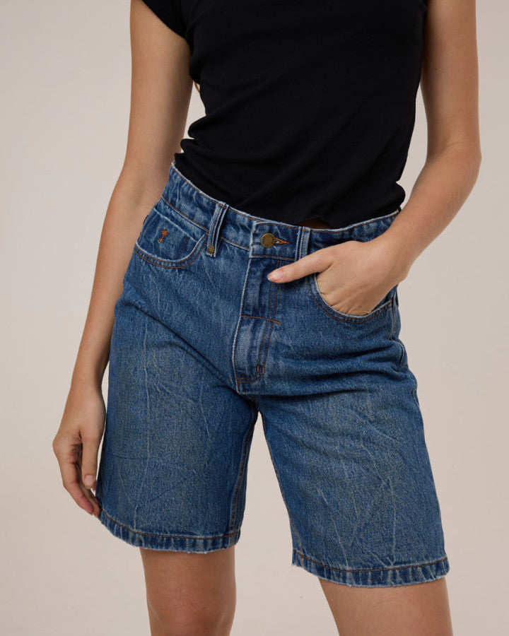 Thrills Dopamine Reagan Slouch Short - Vanish Mid Blue in Vanish Mid Blue