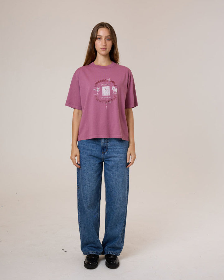 Thrills Dopamine Square Tee - Delta Berry in Delta Berry