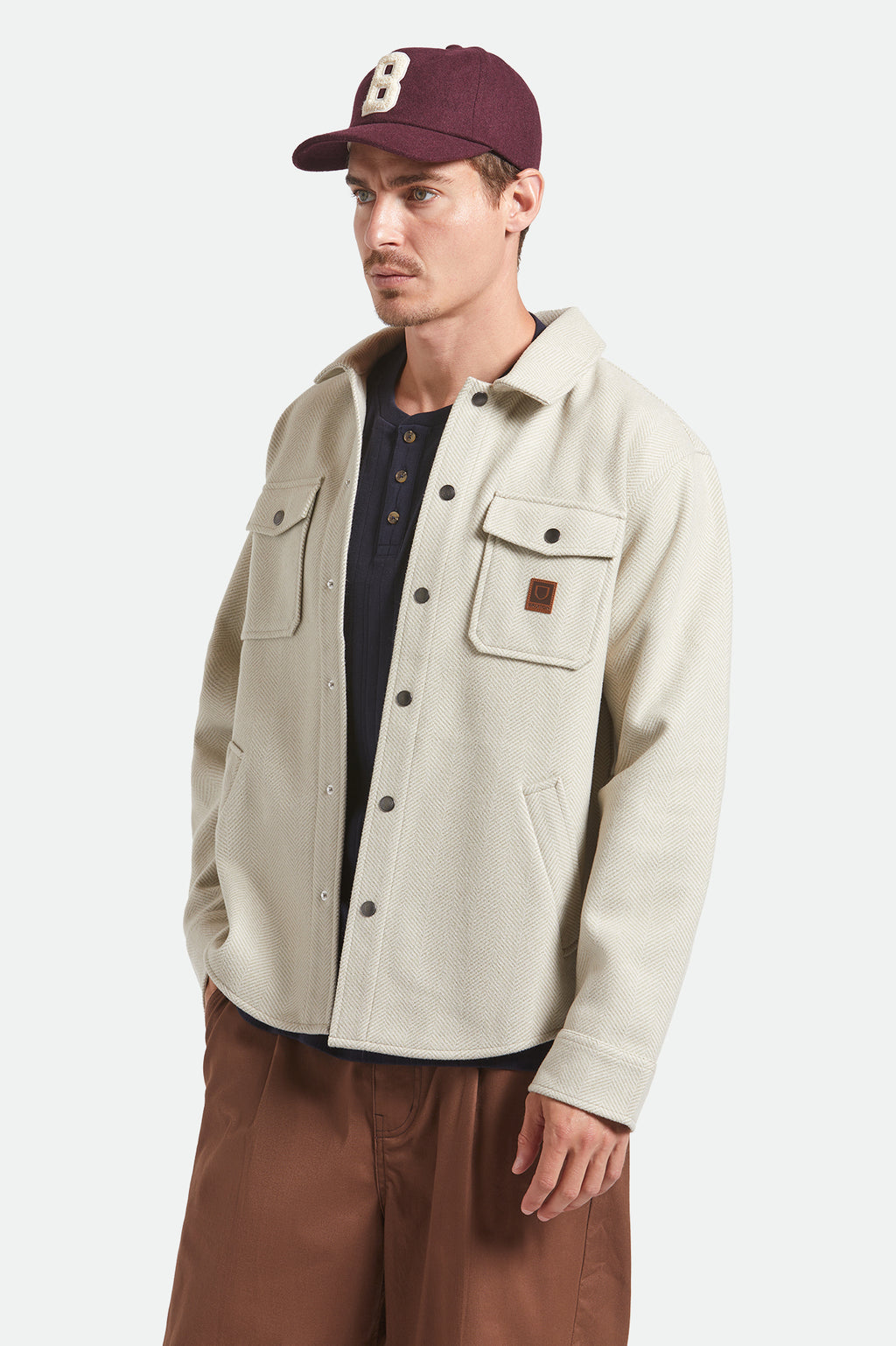 Brixton Durham Brushed Menswear Jkt in BRUSHED ELM