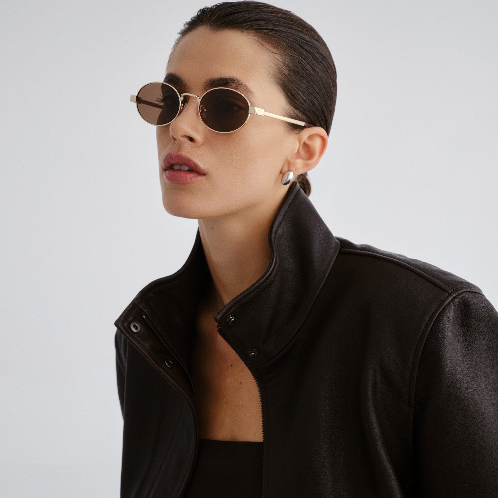 Le Specs POSEIDON DEUX GOLD in BROWN MONO POLARIZED