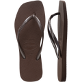 Havaianas Slim Square Dark Brown in Dark Brown