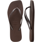 Havaianas Slim Square Dark Brown in Dark Brown
