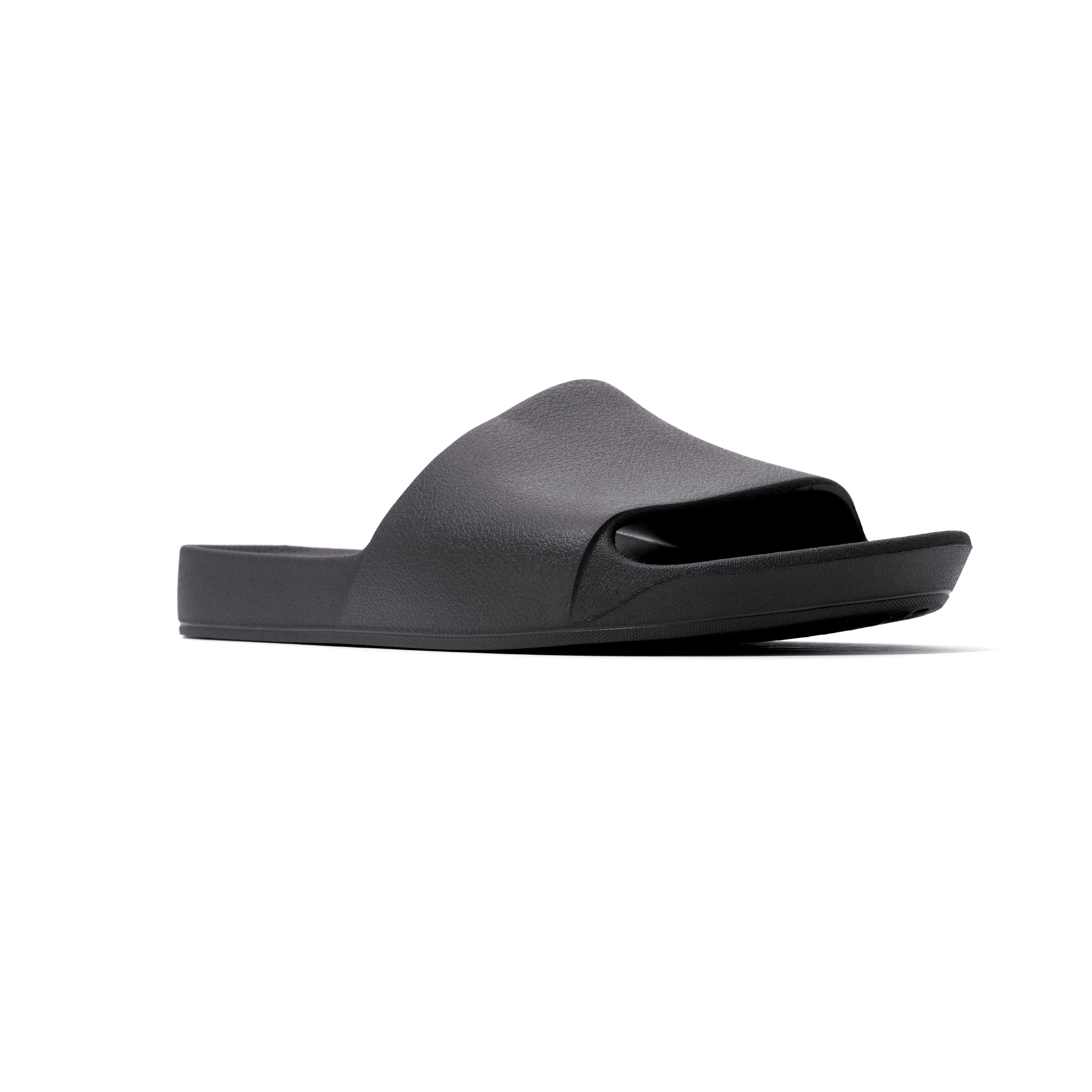 Archies Footwear Arch Support Slides - Classic - Black in Single