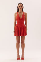 Sovere TULLI MINI DRESS - VERMILION in Vermilion