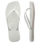 Havaianas Slim Square Solid White in Solid White