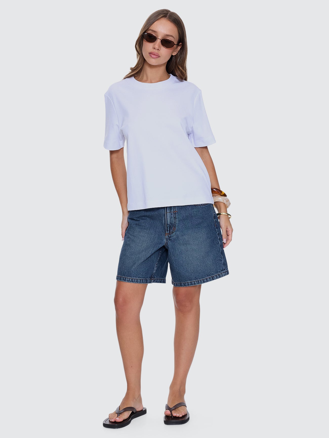 Thrills Co Essential Tee - White in White