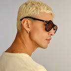 Le Specs DRIZZLE BLACK in LIGHT BROWN MONO