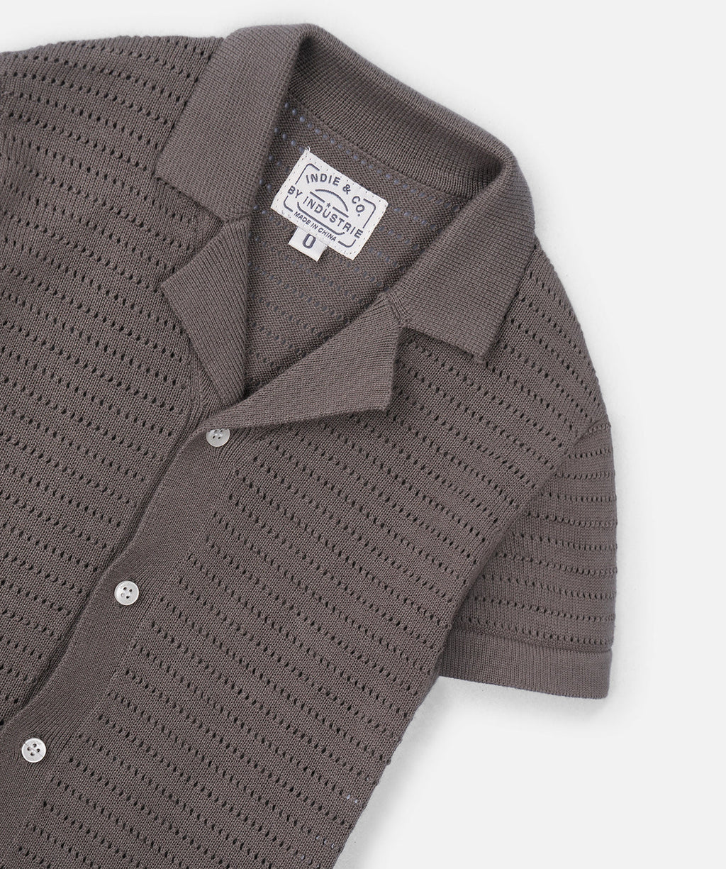Indie Kids The Aman S/s Shirt - Bark in BARK 25