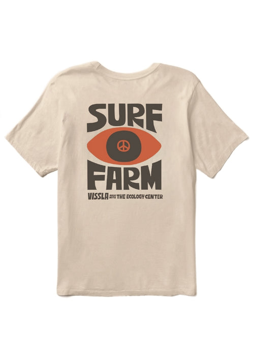 Vissla Tec Surf Farm Organic Blend Ss Tee in BON-Bone