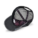 Von Dutch Distressed Trucker Hat Black Pink in Black-Pink