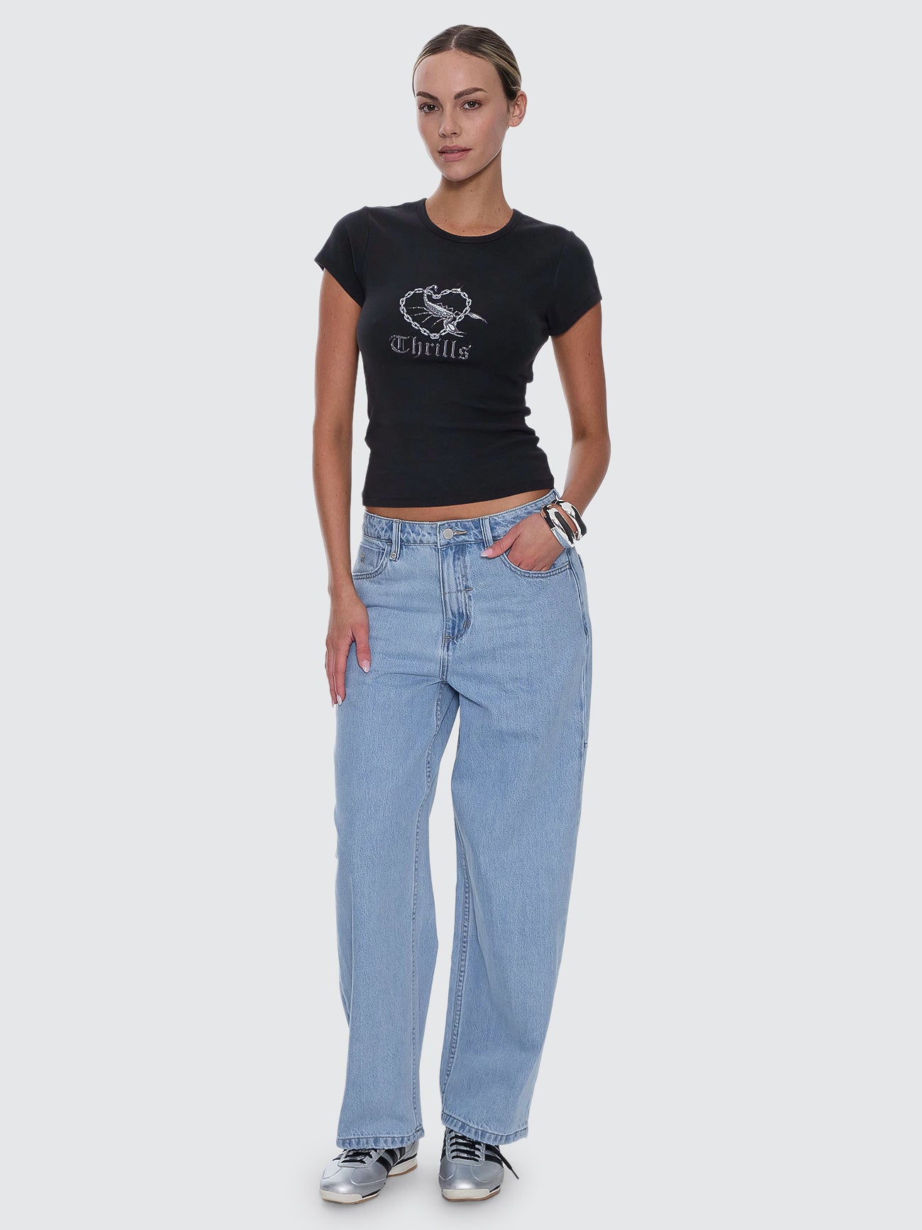 Thrills Co Tony Slouch Low Rise Big Baggy Jean - Ageless Blue in Ageless Blue