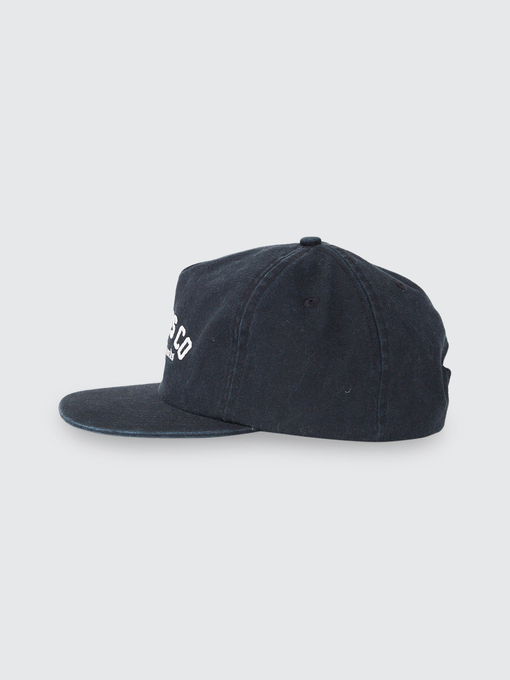 Thrills Co Hard Knocks College 5 Panel Cap - Black in Black