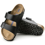 Birkenstock Arizona SFB Black Birko-Flor Regular in Black
