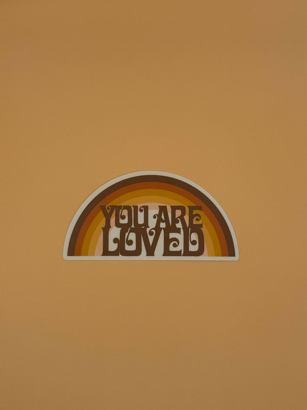 Harley and J You Are Loved Rainbow Waterproof Vinyl Sticker in Single