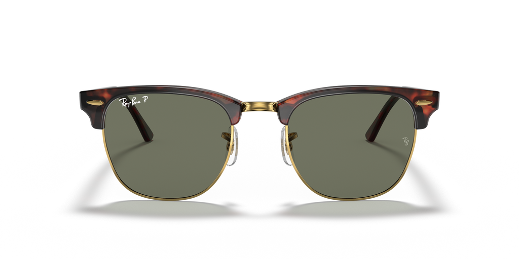Ray-Ban® CLUBMASTER RED HAVANA G-15 GRE in Tortoise On Gold