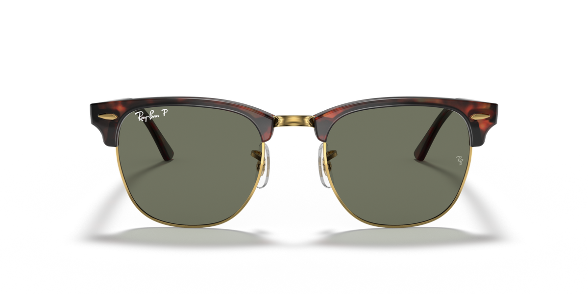 Ray-Ban® CLUBMASTER RED HAVANA G-15 GRE in Tortoise On Gold