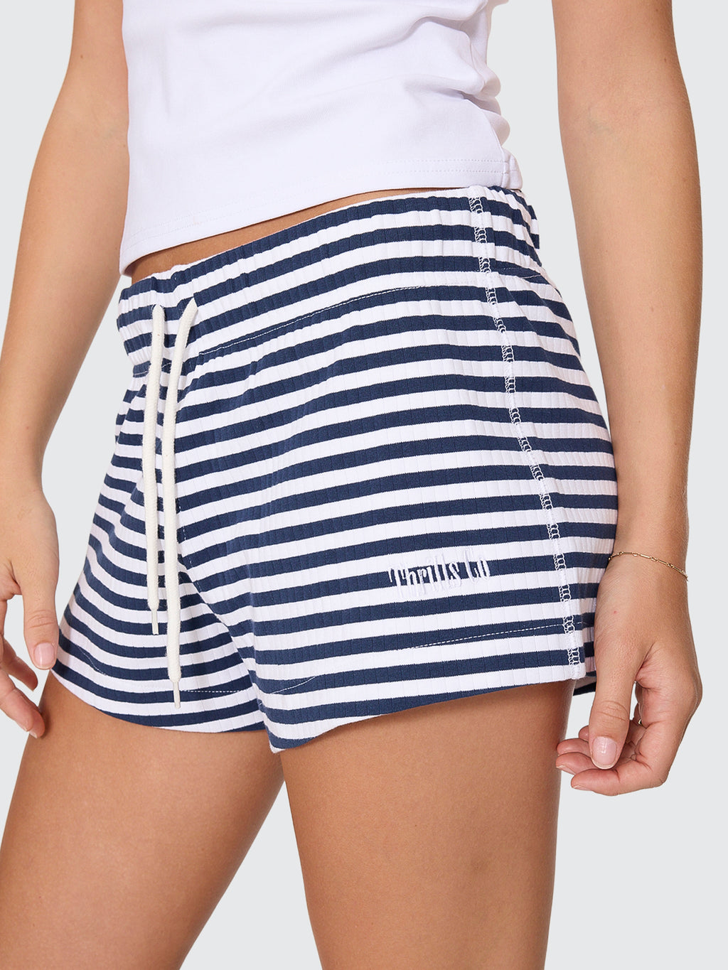 Thrills Co Idle Hands Short - Heritage Navy Stripe in Heritage Navy Stripe
