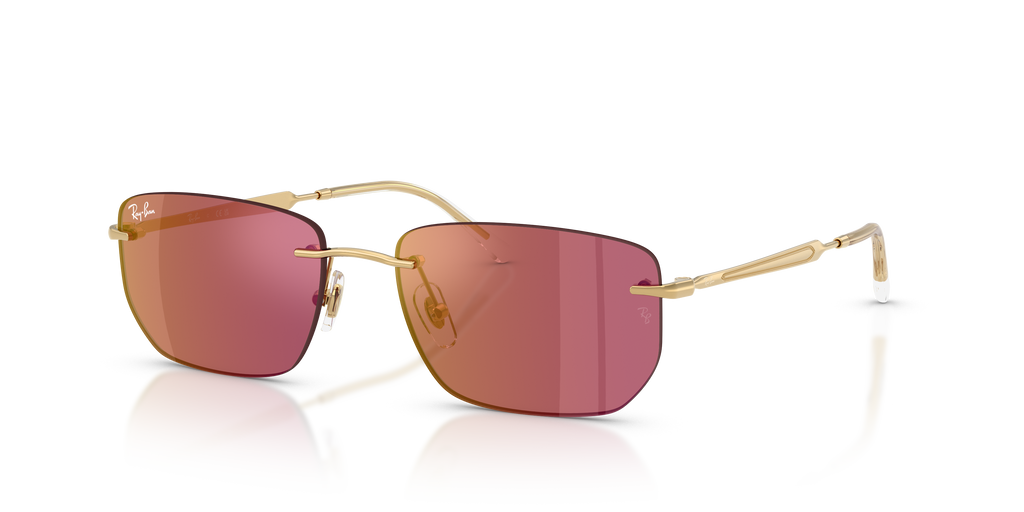 Ray-Ban® ARISTA DARK VIOLET MIRROR RED in Arista Gold