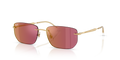 Ray-Ban® ARISTA DARK VIOLET MIRROR RED in Arista Gold
