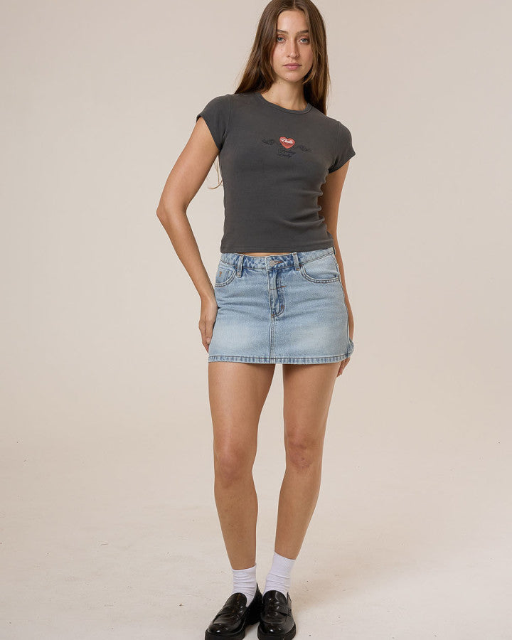 Thrills Feeling Lucky Club Tee - Merch Black in Merch Black