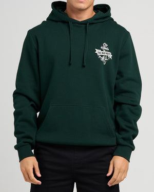 The Mad Hueys Flame Anchor | Hooded Pullover in PINE GREEN