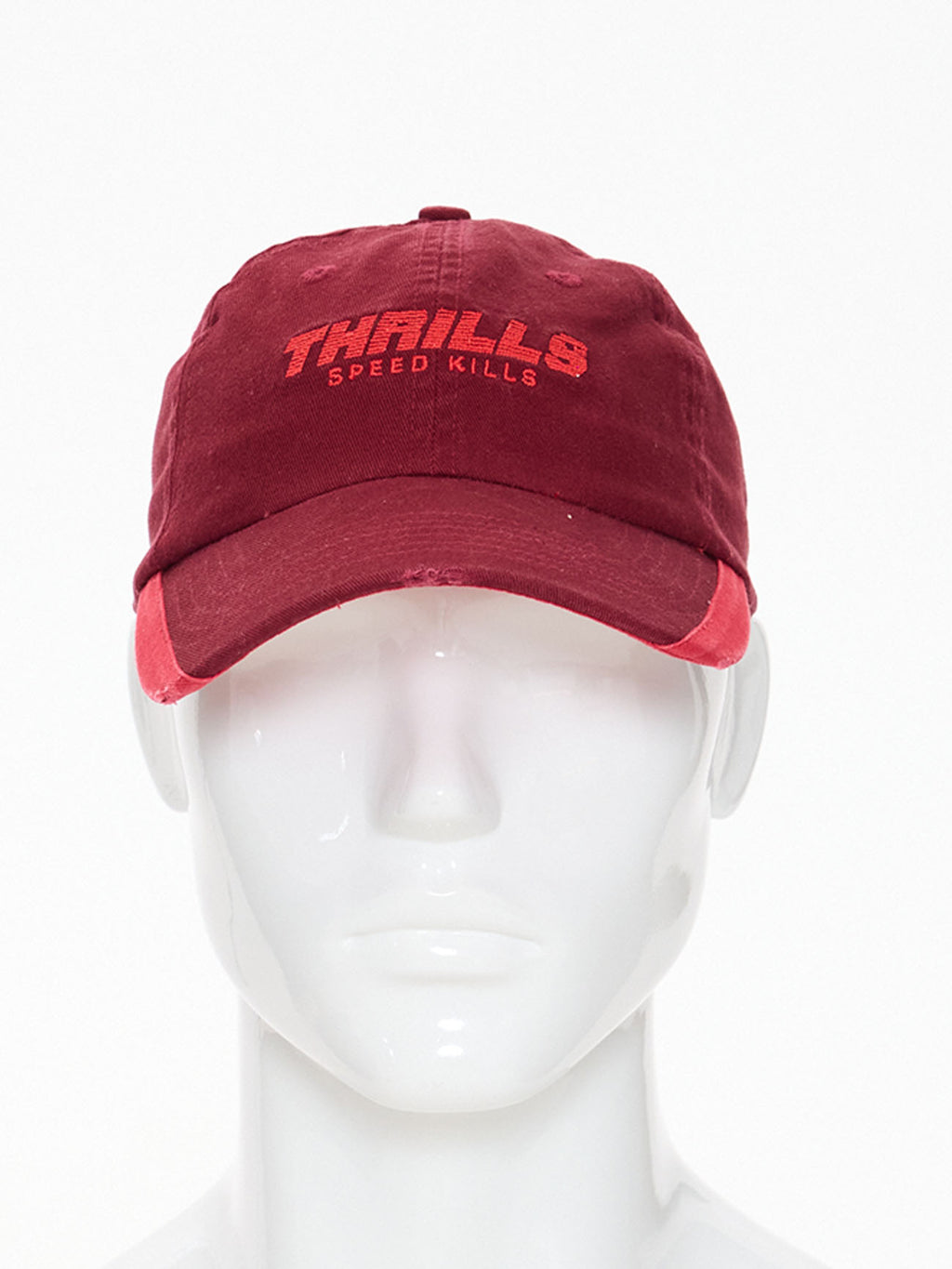 Thrills Co Flashback 6 Panel Cap - Cabernet Red in Cabernet Red