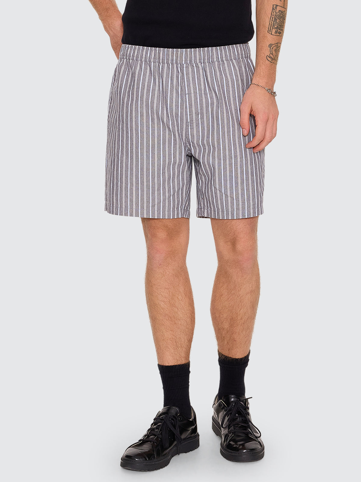 Thrills Co Flowers Of Tomorrow Stripe Volley - Dark Charcoal in Dark Charcoal