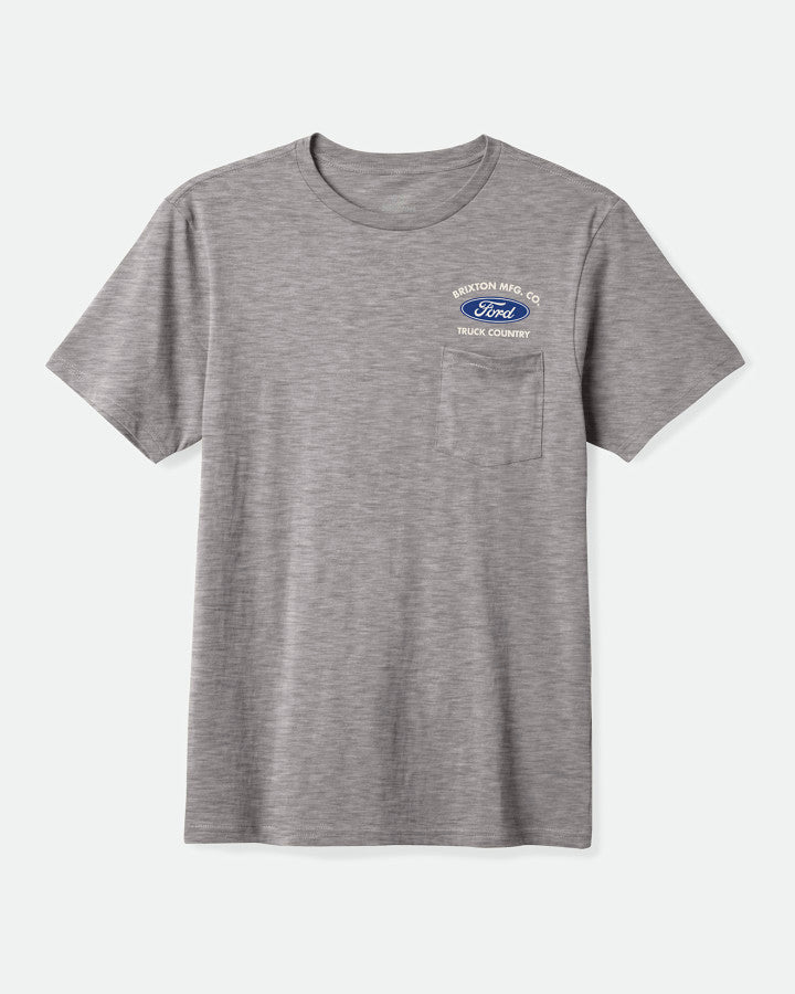 Brixton Ford Truck Country S/S Pkt Tee in HEATHER GREY