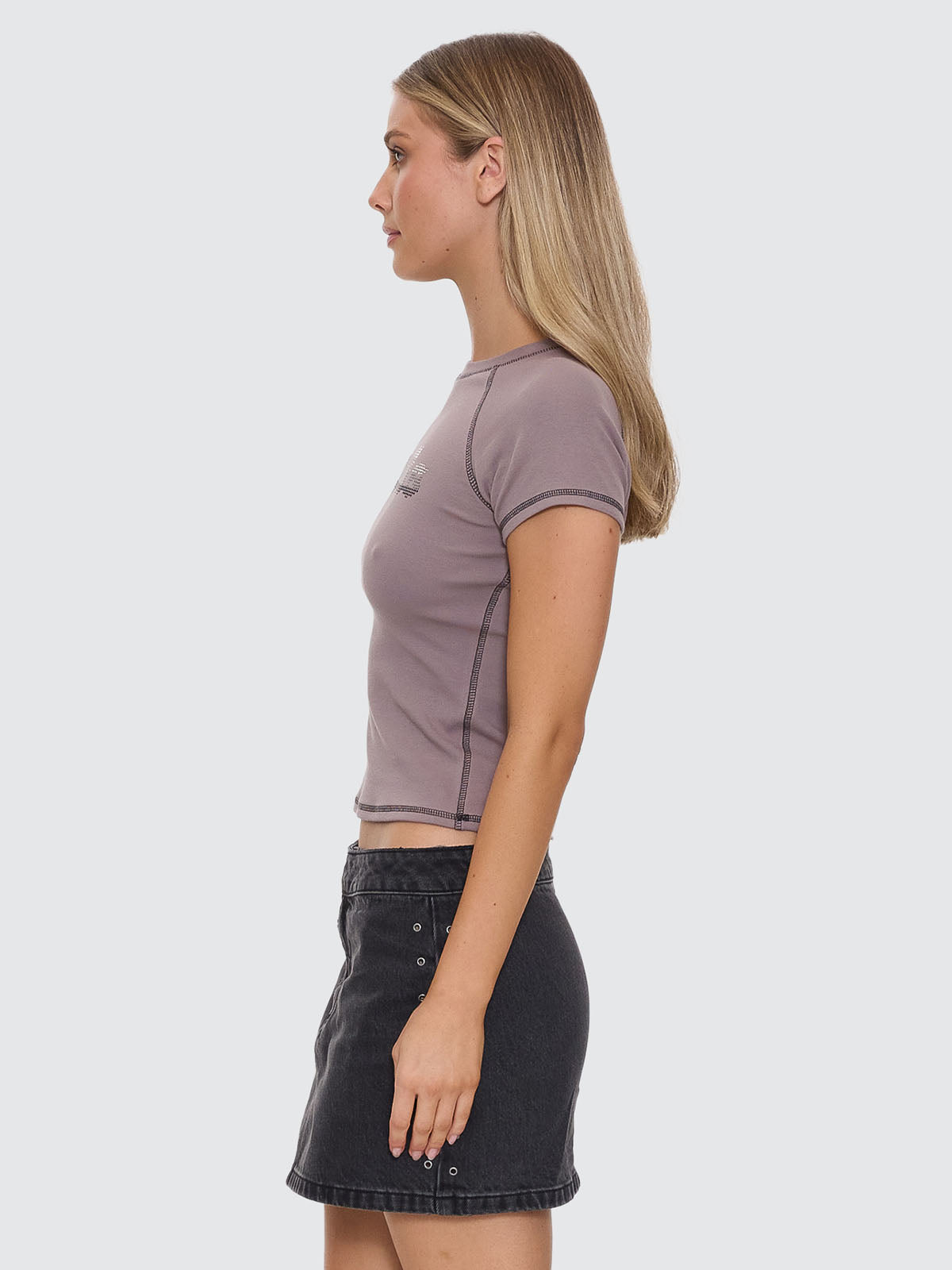 Thrills Co Glitch Studded Raglan Club Tee - Shroom in Shroom