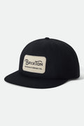 Brixton Grade Snapback in BLACK/OFF WHITE