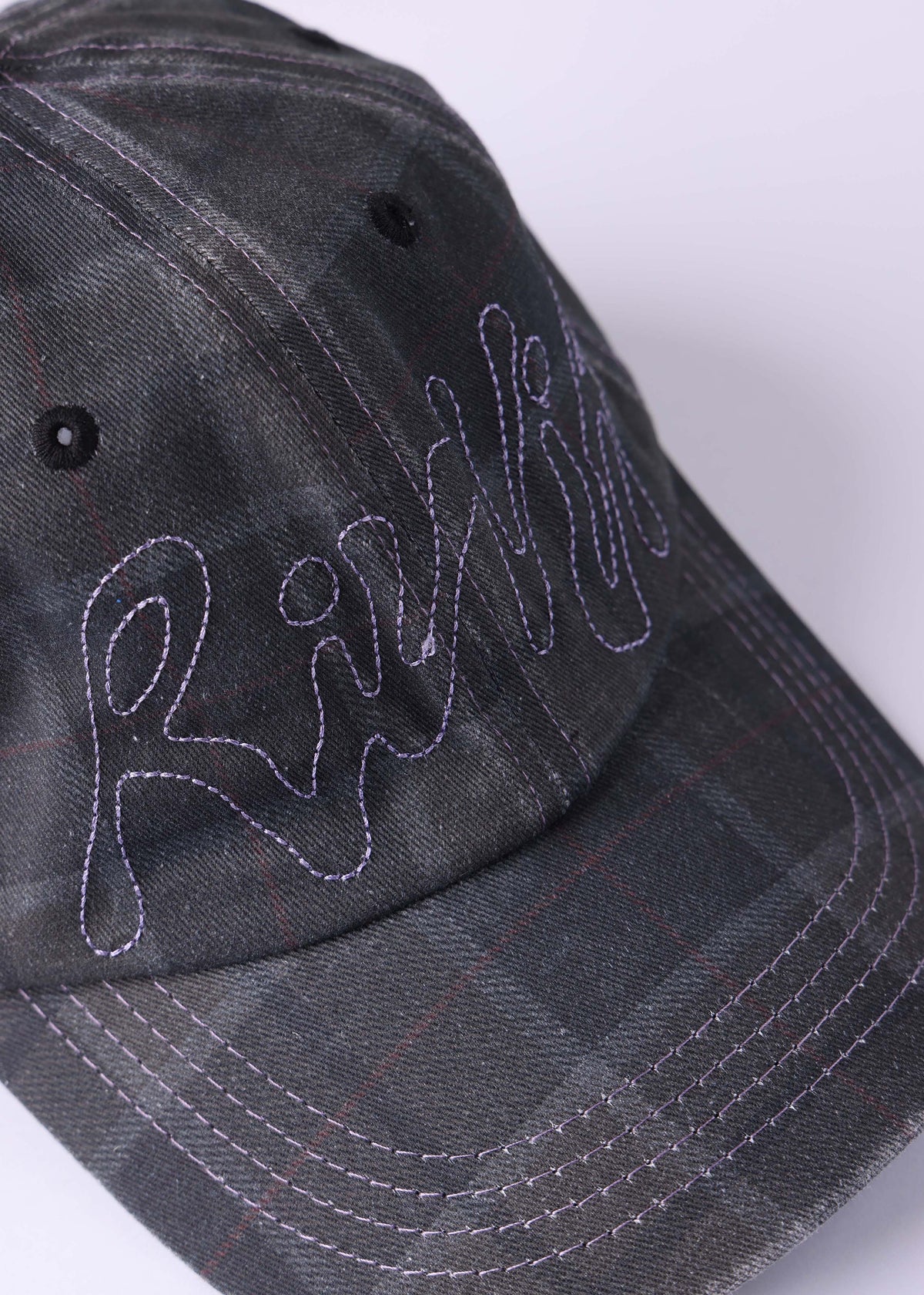 Rivvia Projects Graf Check Cap in BROWN BLACK PLAID