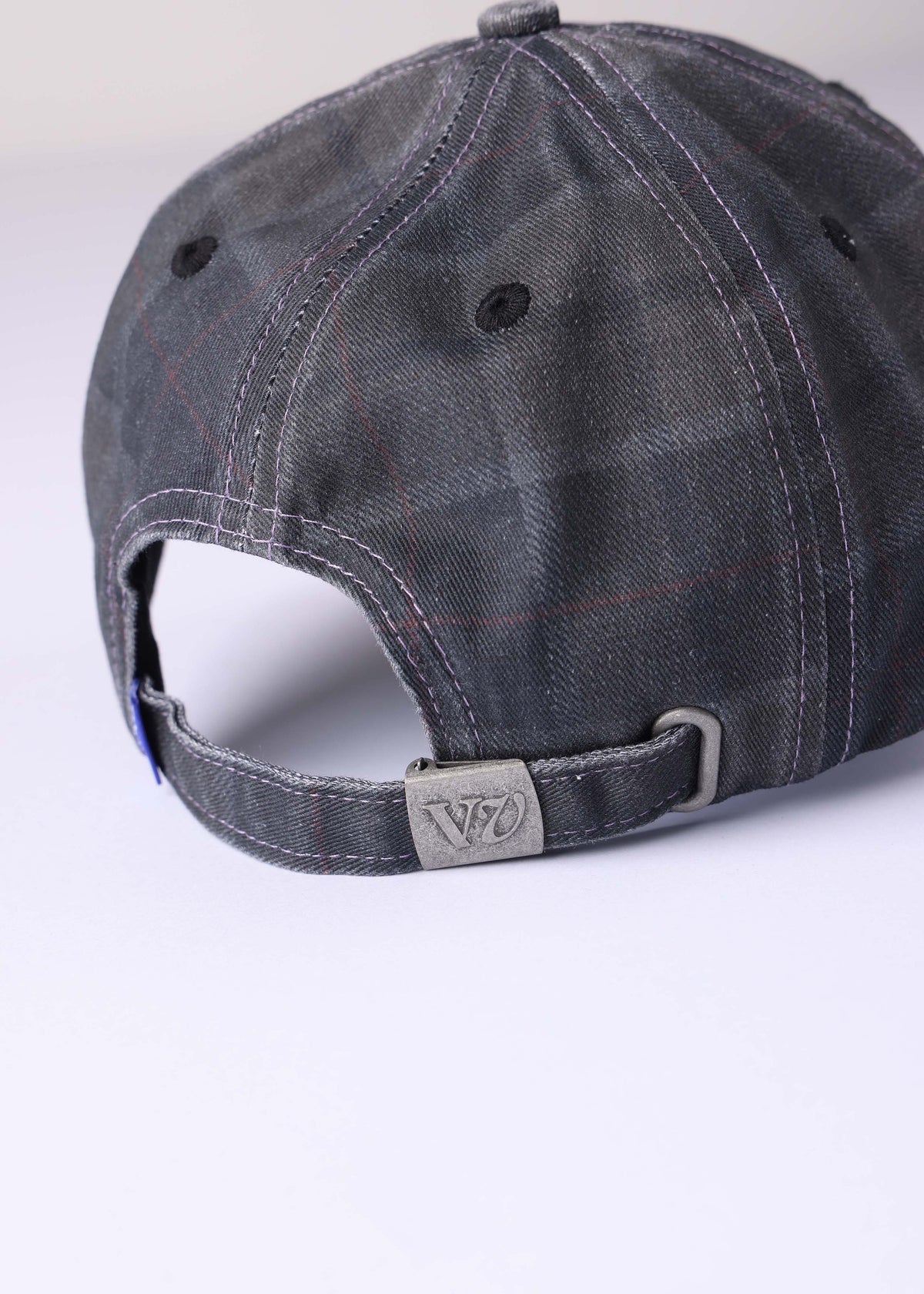 Rivvia Projects Graf Check Cap in BROWN BLACK PLAID