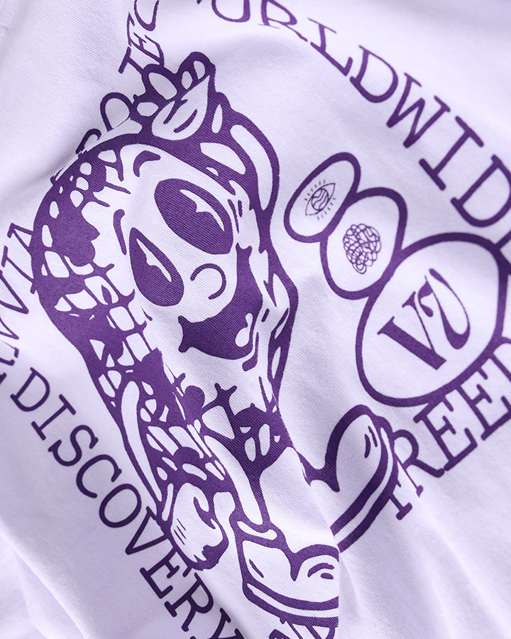 Rivvia Projects Happy Globe T-Shirt in WHITE