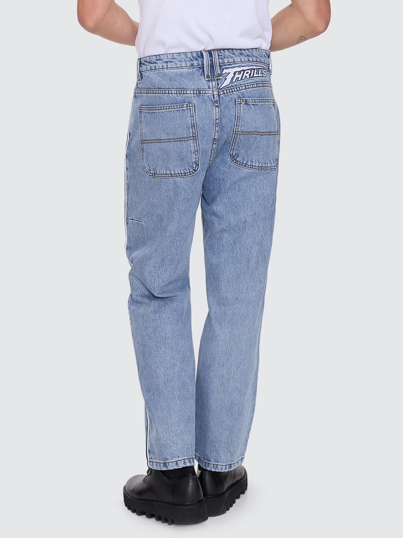 Thrills Co Heavy Voltage Slacker Relaxed Denim Jean - Garage Blue in Garage Blue