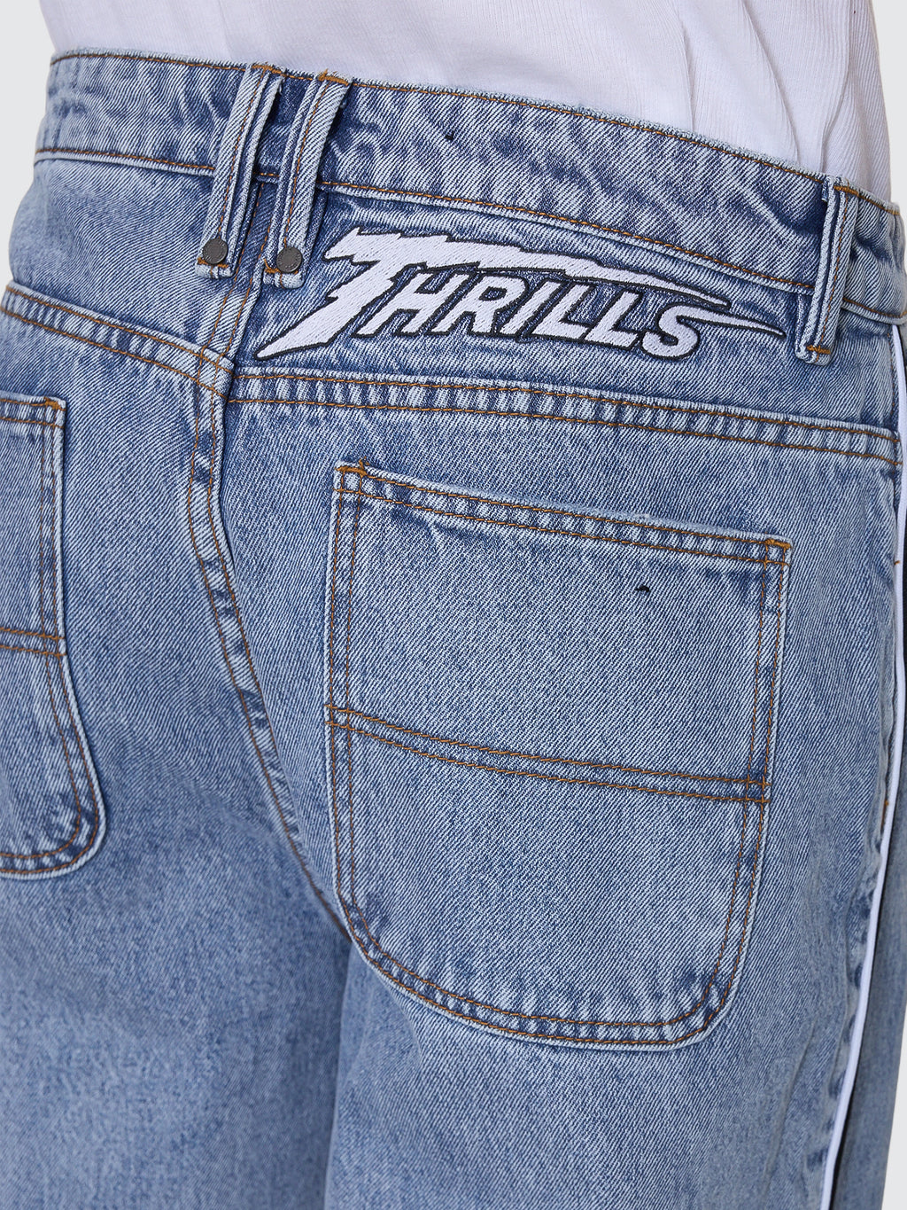 Thrills Co Heavy Voltage Slacker Relaxed Denim Jean - Garage Blue in Garage Blue