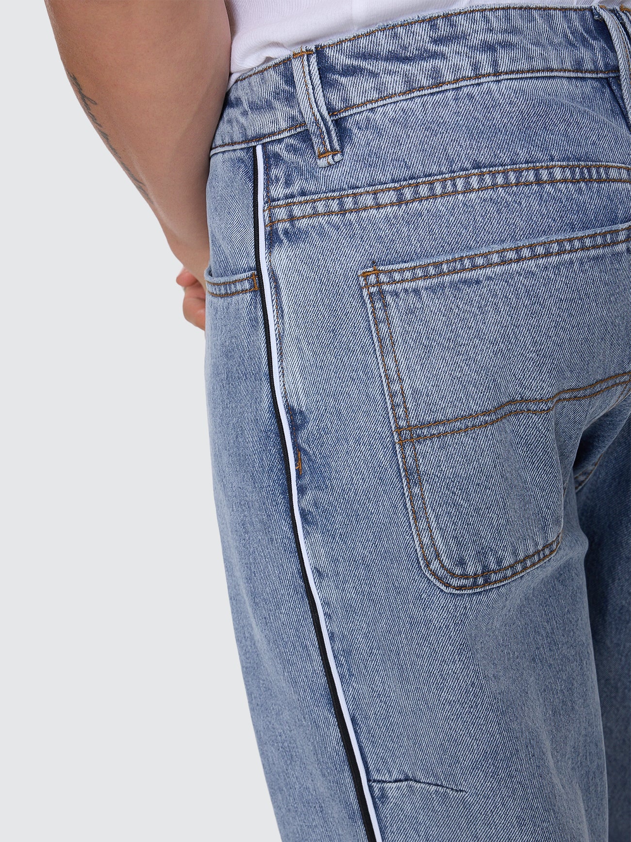 Thrills Co Heavy Voltage Slacker Relaxed Denim Jean - Garage Blue in Garage Blue