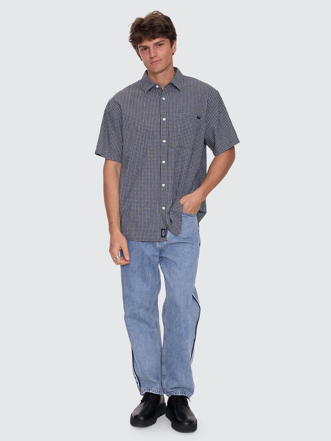 Thrills Co Heavy Voltage Slacker Relaxed Denim Jean - Garage Blue in Garage Blue