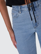 Thrills Co Holly High Rise Stretch Wide Jean - Ageless Blue in Ageless Blue