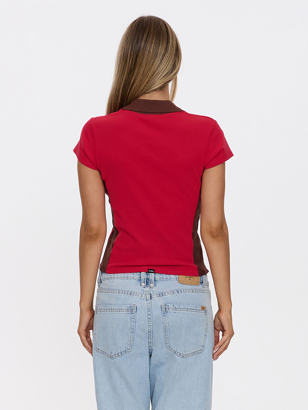 Thrills Co Hot Shot Polo Club Tee - Cherry in Cherry