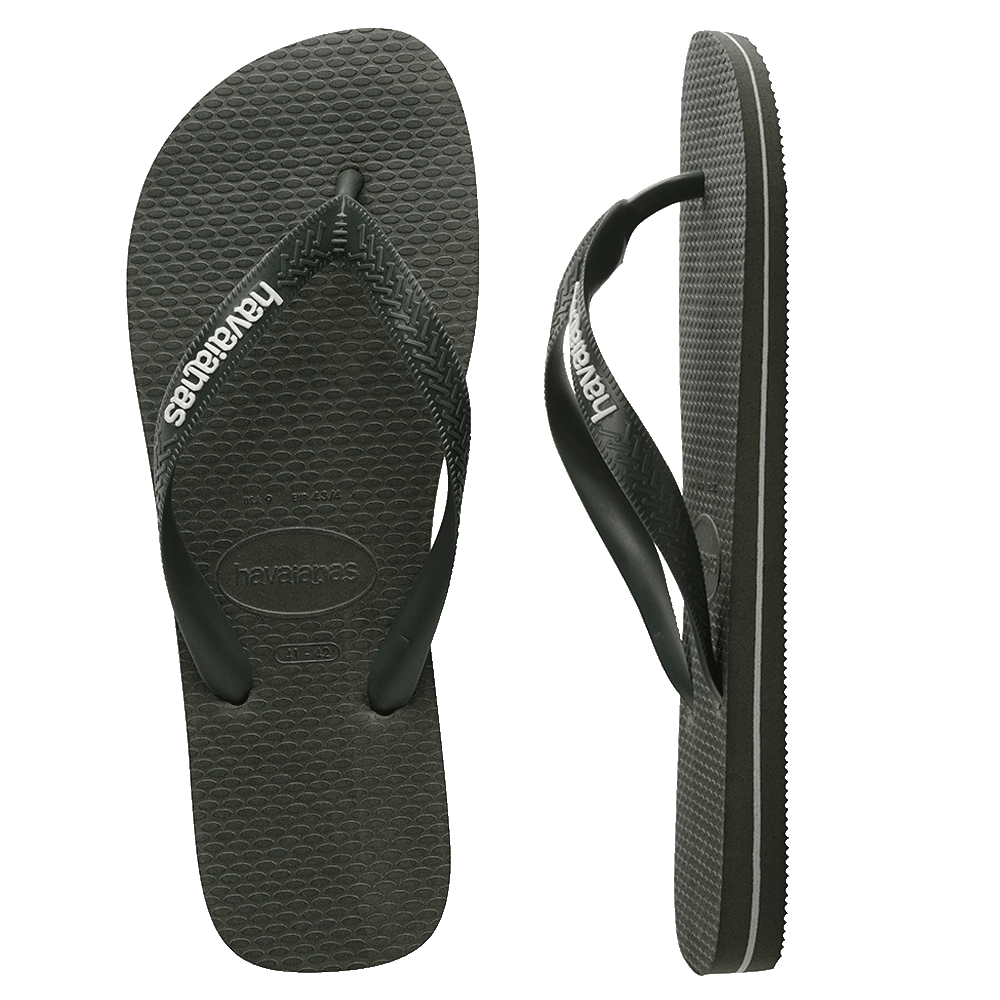 Havaianas Rubber Logo Olive Green in Olive Green