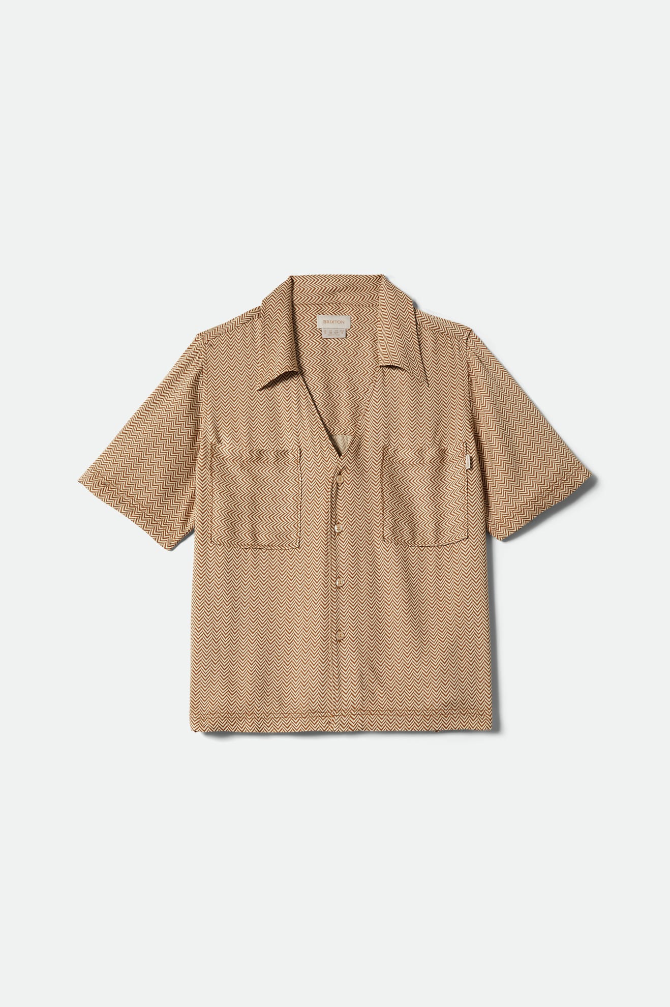 Brixton Hudson Lounge S/S Woven in WASHED COPPER/WHITECAP