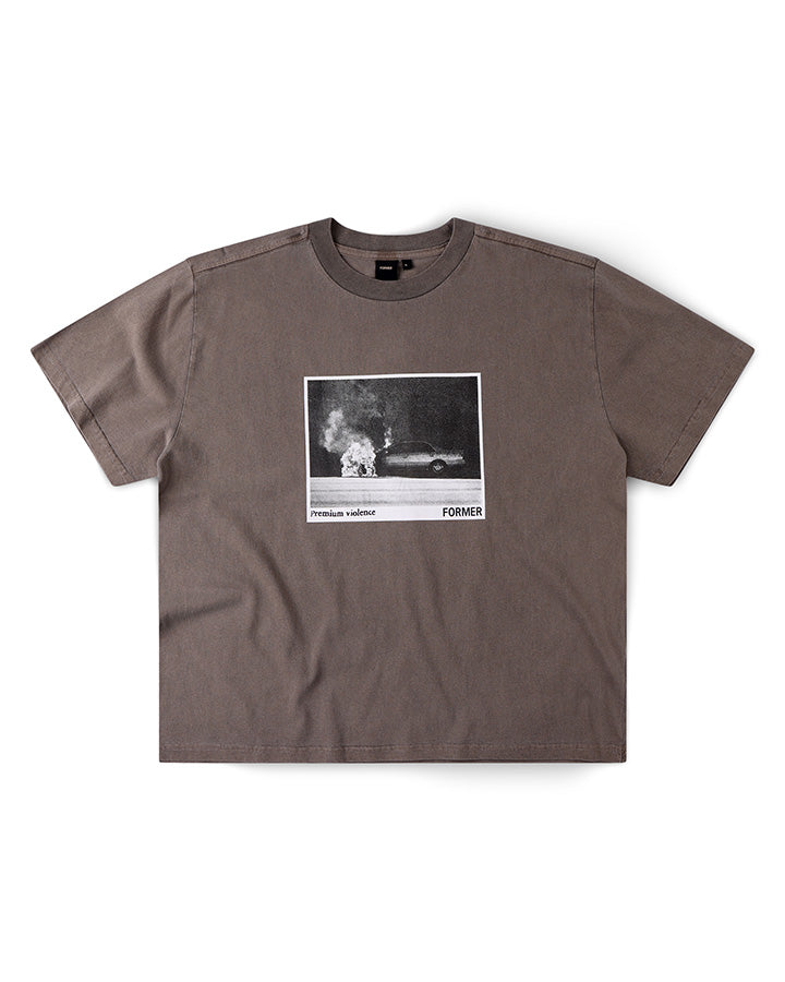 Former Ignite Boxy T-Shirt in WASHED BROWN