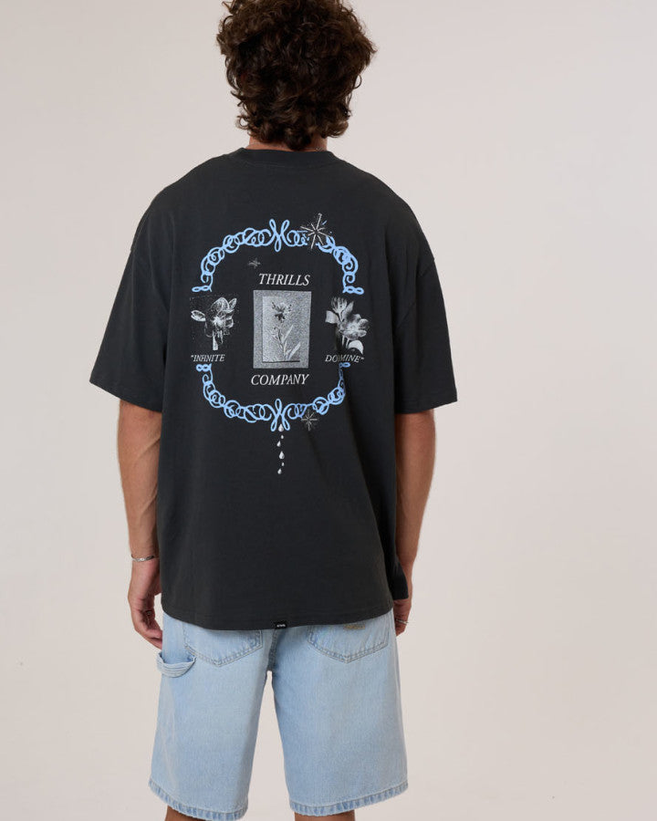 Thrills Inifinite Dopamine Box Fit Oversize Tee - Pirate Black in Pirate Black