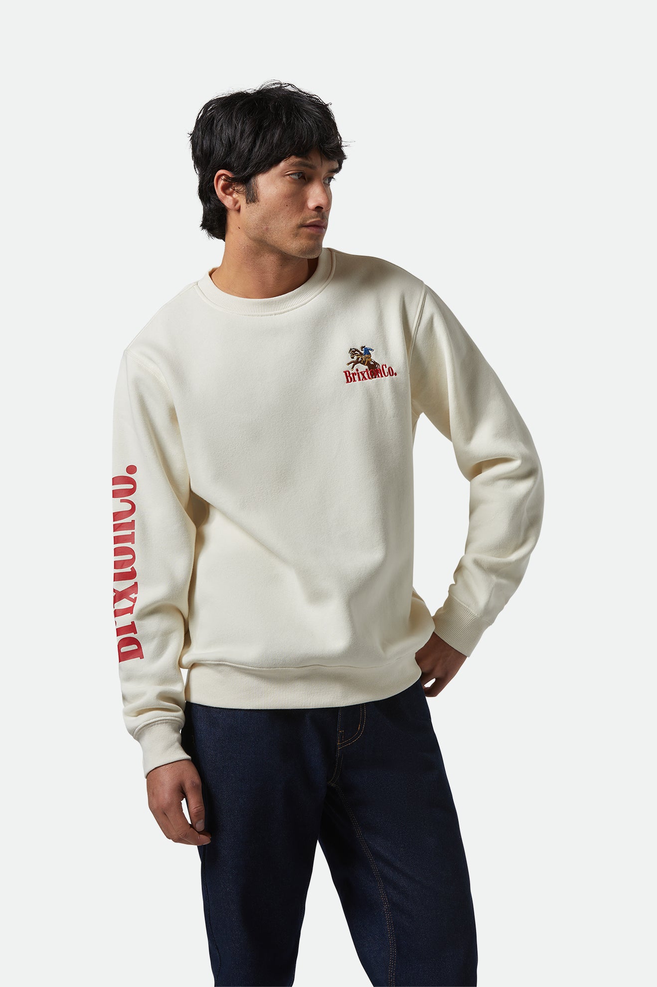 Brixton Inwood Crew in EGRET WHITE
